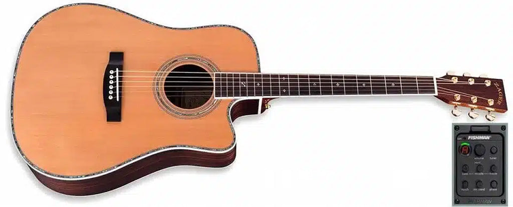 ZAD80CE Solid Cedar/Rosewood Acoustic Electric