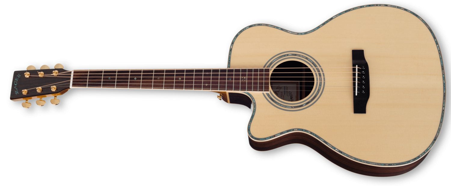 ZAD900CE Left Handed Solid Spruce/Rosewood Acoustic Electric AURA Smaller "OM" Size