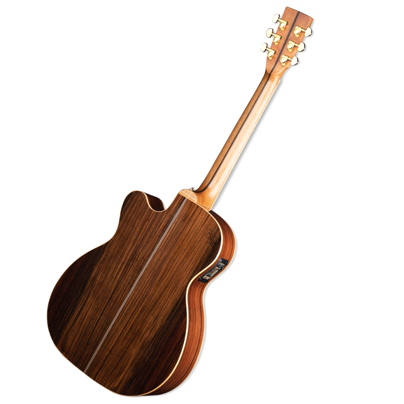 ZAD900CE Solid Spruce/Rosewood Acoustic Electric AURA Smaller “OM” Size Tobacco Sunburst