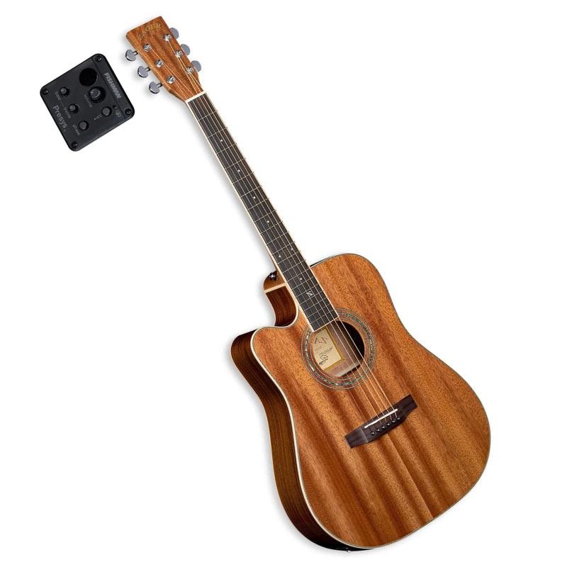 ZAD50CE Left Handed Solid African Mahogany Acoustic Electric