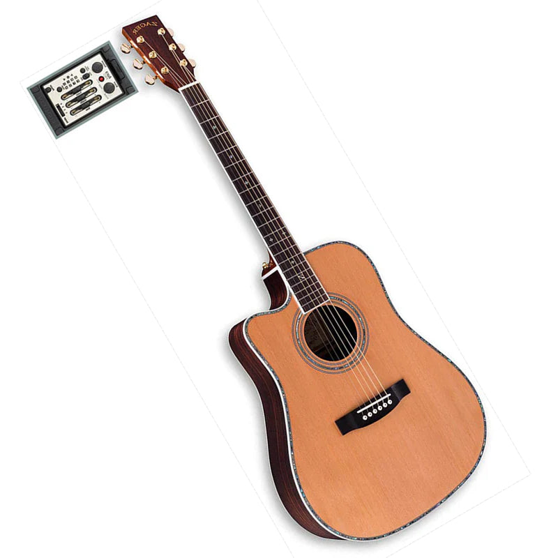 ZAD80CE Solid Cedar/Rosewood Acoustic Electric Pro Series Smaller “OM” Size Left Handed