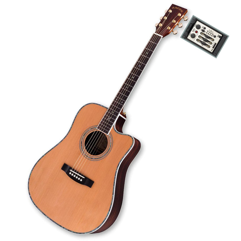 ZAD80CE Solid Cedar/Rosewood Acoustic Electric “AURA” Pro Series