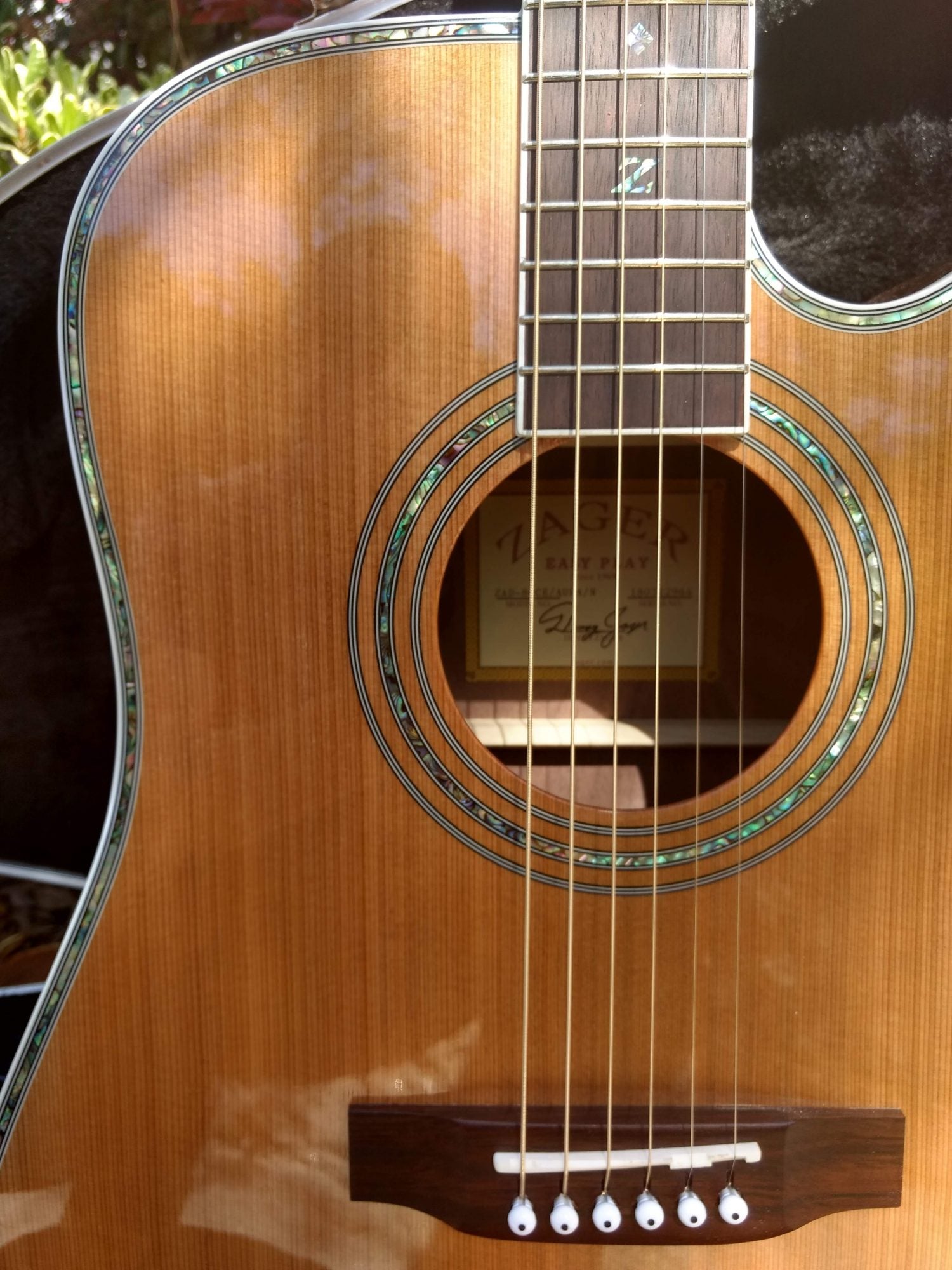 ZAD80CE Solid Cedar/Rosewood Acoustic Electric “AURA” Left Handed Pro Series