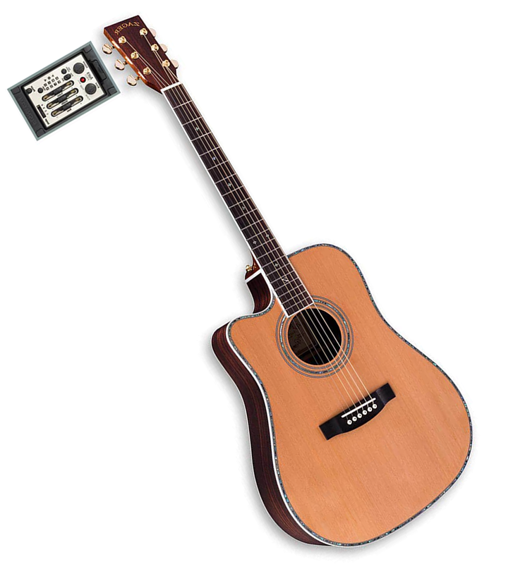 ZAD80CE Solid Cedar/Rosewood Acoustic Electric Pro Series Smaller “OM” Size Left Handed