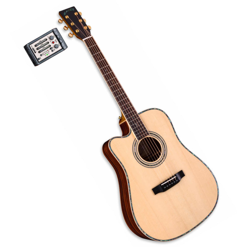 ZAD900CE Solid Spruce/Rosewood Acoustic Electric AURA Left Handed Pro Series