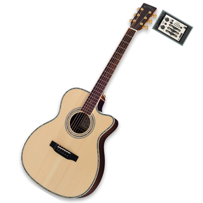 ZAD900CE Solid Spruce/Rosewood Acoustic Electric AURA Smaller “OM” Size