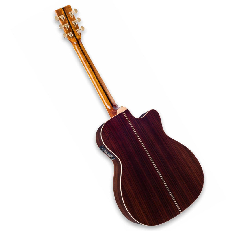 ZAD900CE Left Handed Solid Spruce/Rosewood Acoustic Electric AURA Smaller "OM" Size