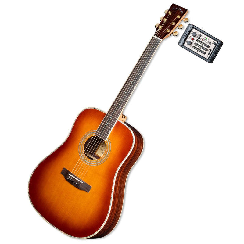 ZAD900E Solid Spruce/Rosewood Acoustic Electric AURA Full Box 50th Anniversary Tobacco Sunburst Pro Series