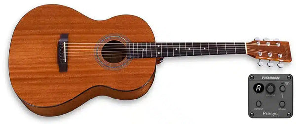 38 inch Parlor Size Solid African Mahogany Acoustic Electric