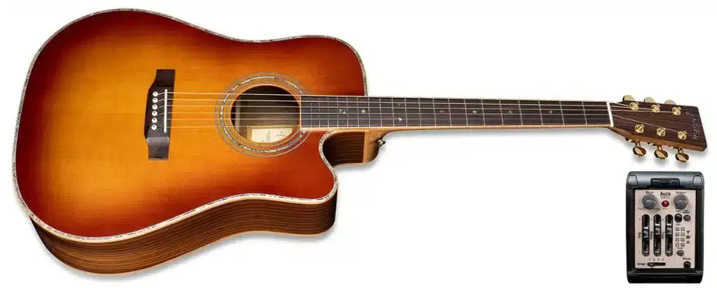 ZAD900CE Solid Spruce/Rosewood Acoustic Electric AURA 50th Anniversary Tobacco Sunburst