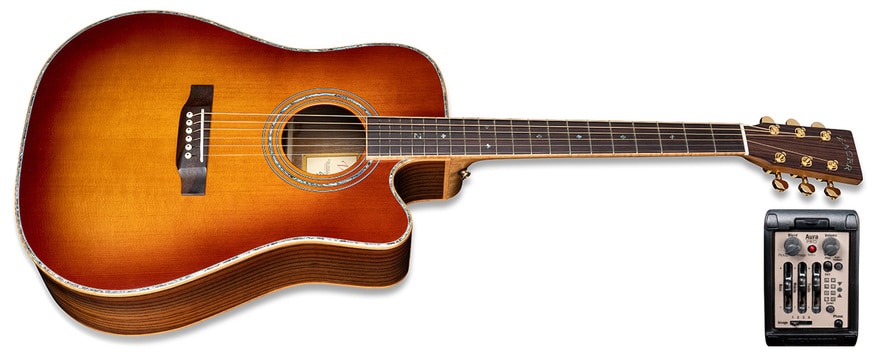 ZAD900CE Solid Spruce/Rosewood Acoustic Electric AURA 50th Anniversary Tobacco Sunburst Pro Series