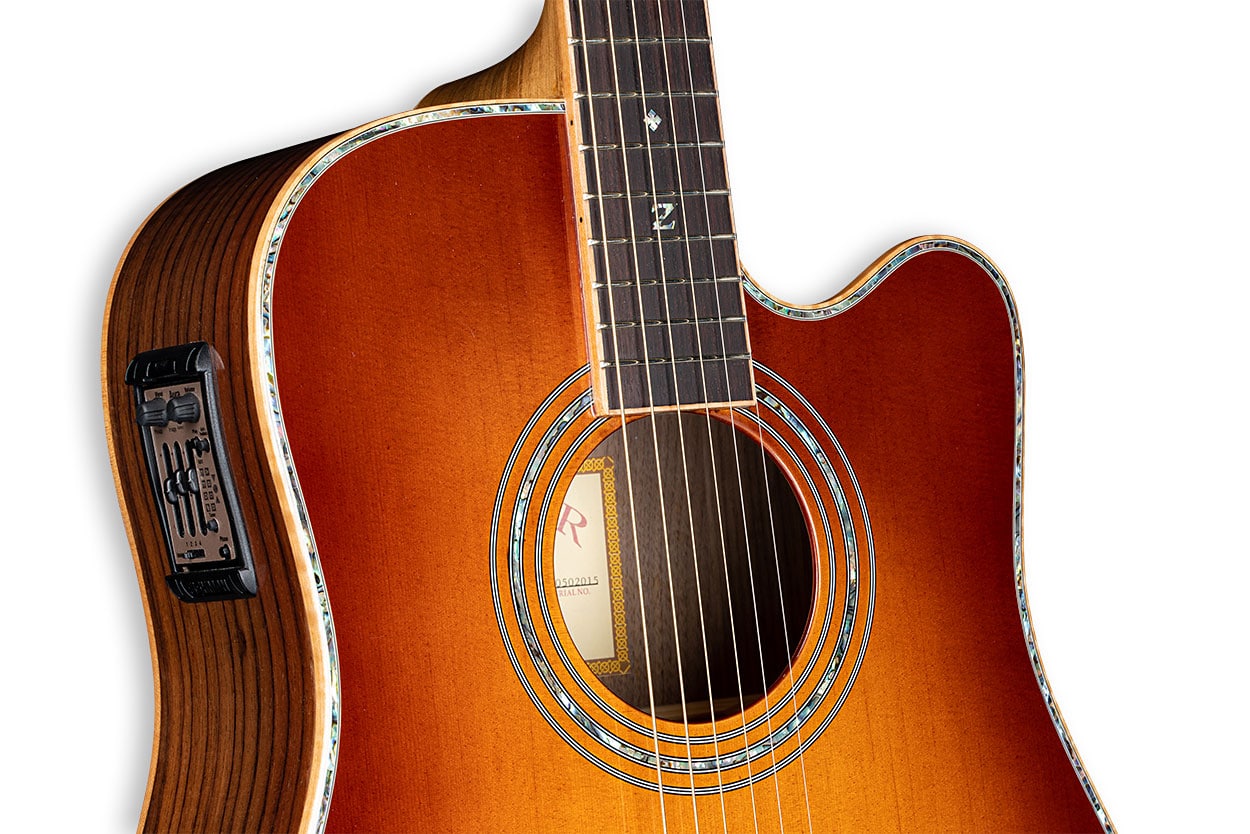 ZAD900CE Solid Spruce/Rosewood Acoustic Electric AURA 50th Anniversary Tobacco Sunburst Pro Series
