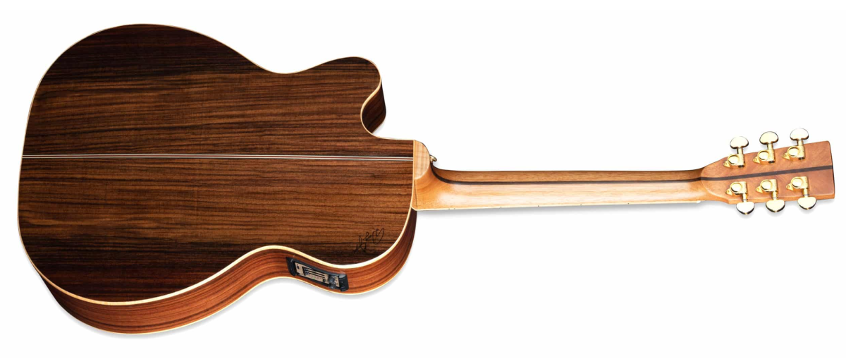 ZAD900CE Solid Spruce/Rosewood Acoustic Electric AURA Smaller “OM” Size Tobacco Sunburst