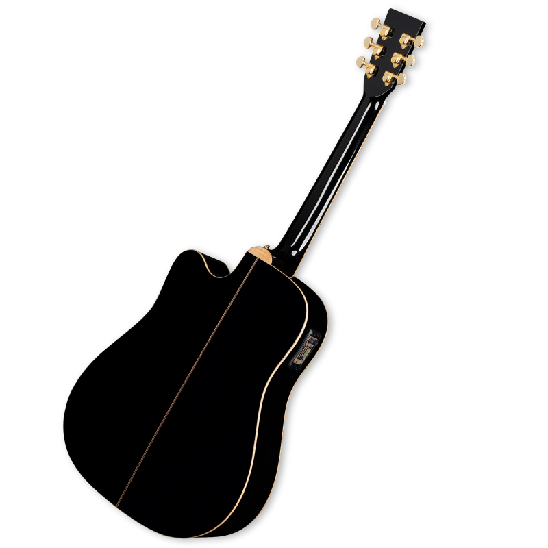 ZAD900CE Solid Spruce/Rosewood Acoustic Electric AURA Limited Edition Black Lacquer Pro Series