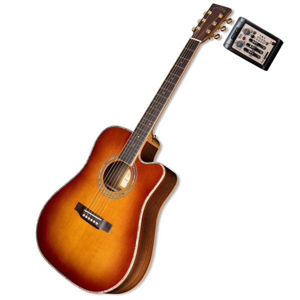 ZAD900CE Solid Spruce/Rosewood Acoustic Electric AURA 50th Anniversary Tobacco Sunburst Pro Series - Deal of the day