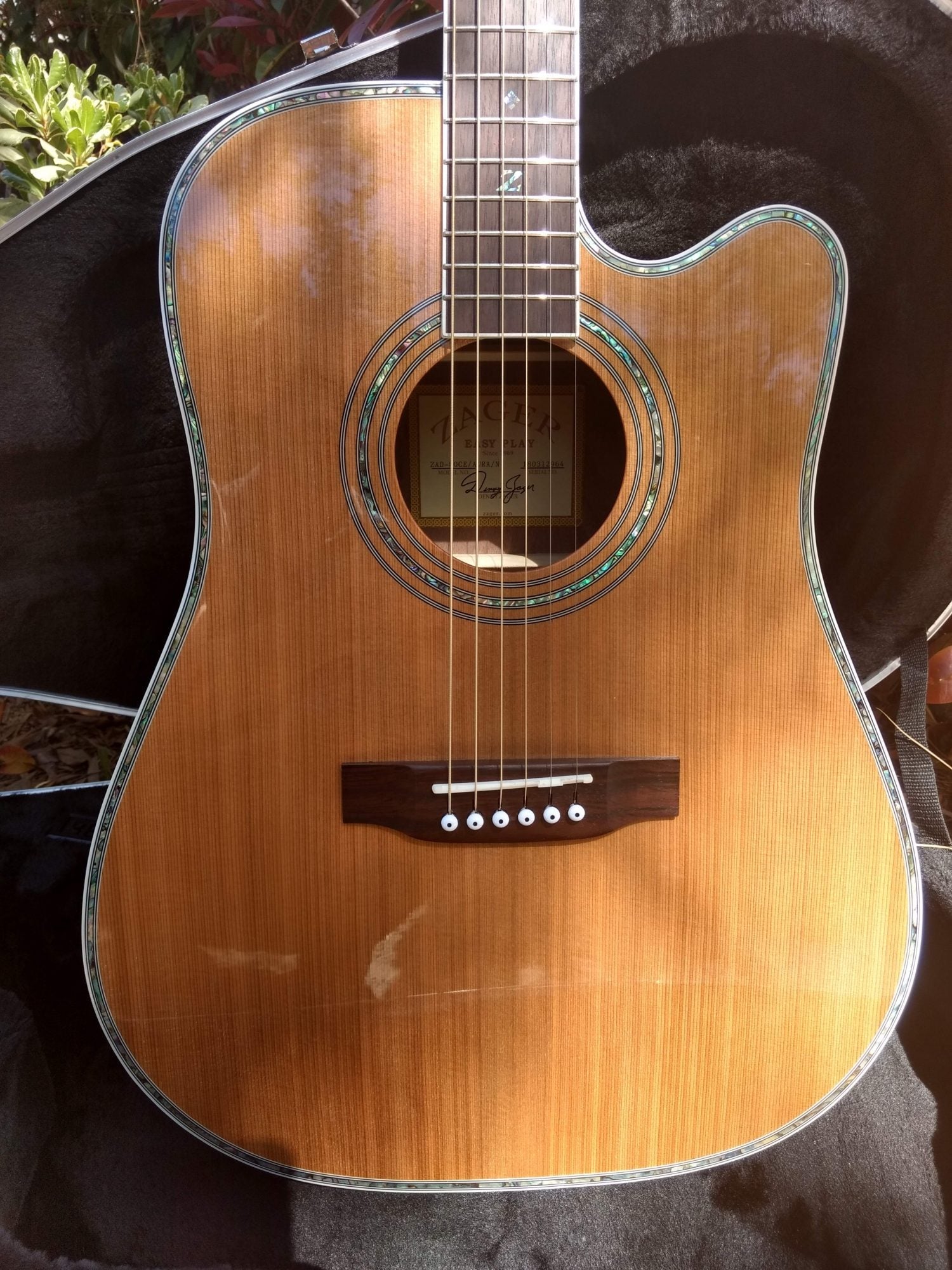 ZAD80CE Solid Cedar/Rosewood Acoustic Electric “AURA” Left Handed