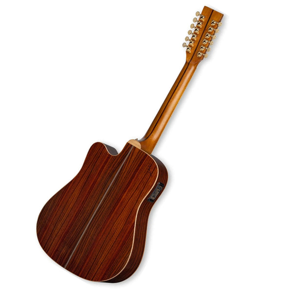 ZAD900CE 12 String Solid Spruce/Rosewood Acoustic Electric AURA Black Lacquer