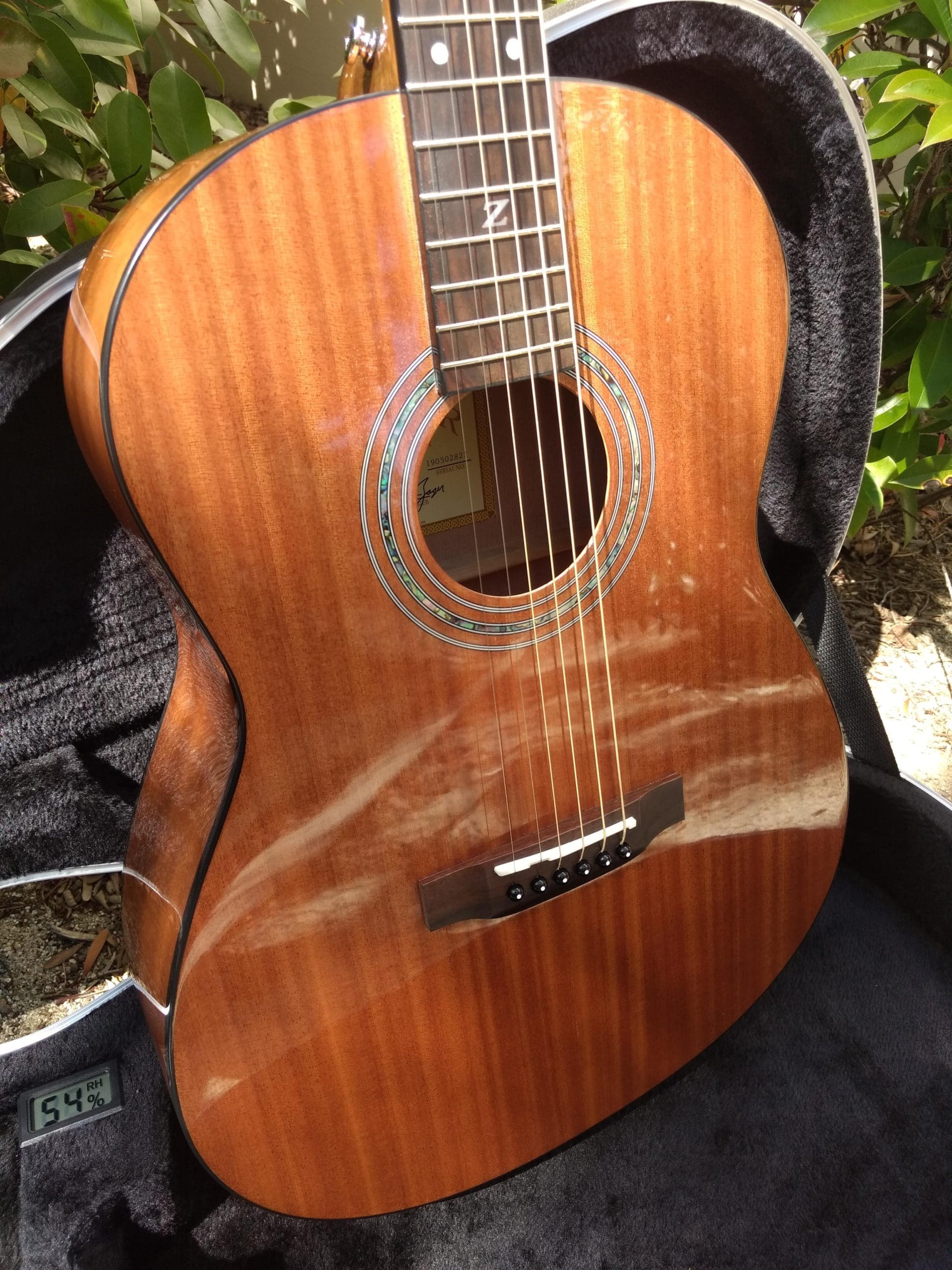 38 inch Parlor Size Solid African Mahogany Acoustic Electric - Vault